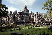 Angkor Thom - Bayon temple, general view from East 